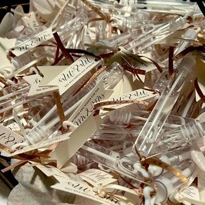 100+ Individual Wedding Bubbles Pre-tied with “Cheers for the Mr. & Mrs.” NWOT